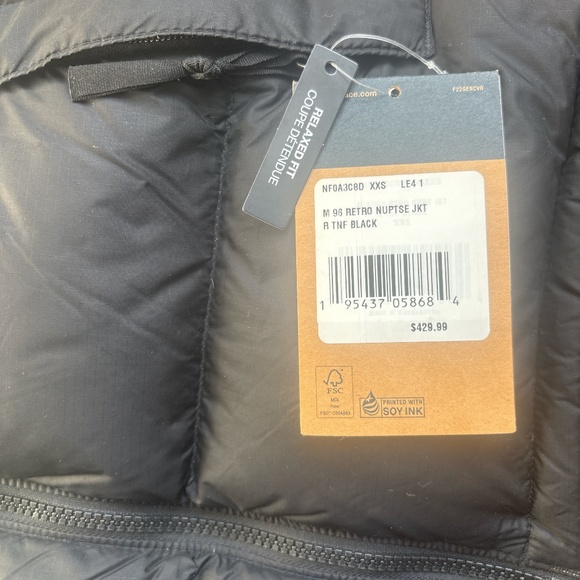 Black XXS Men's (Unisex suitable) North Face 1996 retro NUPTSE jacket - Picture 3 of 16